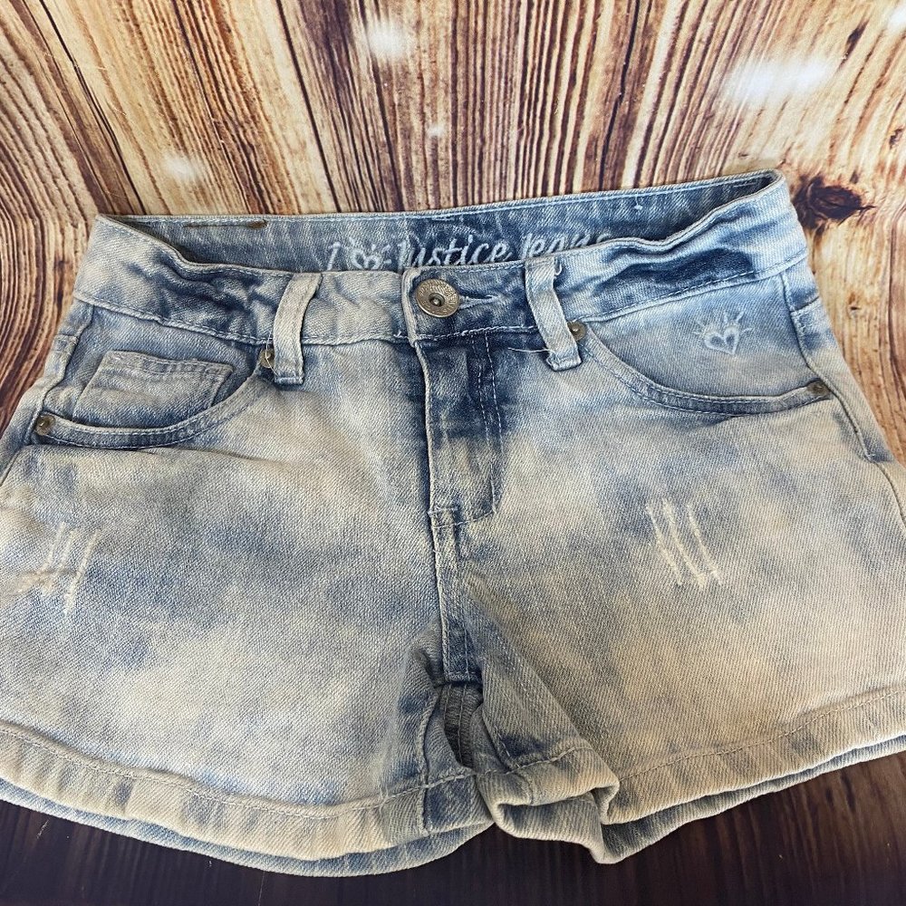 Justice Acid Wash Girls Shorts